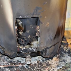 exploded water heater